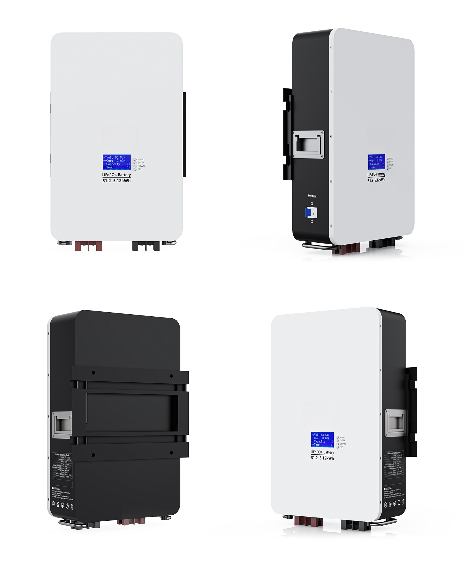 5.12KWh wall mounted energy storage battery